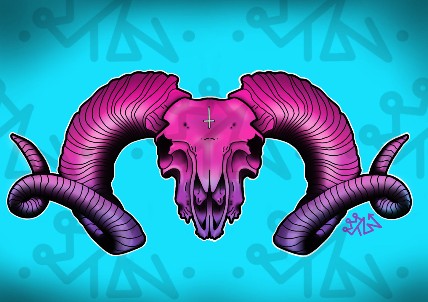 “Ram Skull” Print