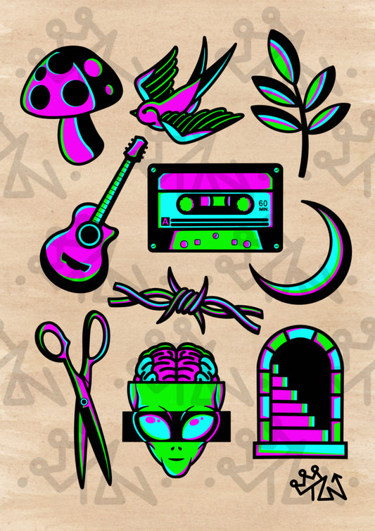 “Neon Flash” Print