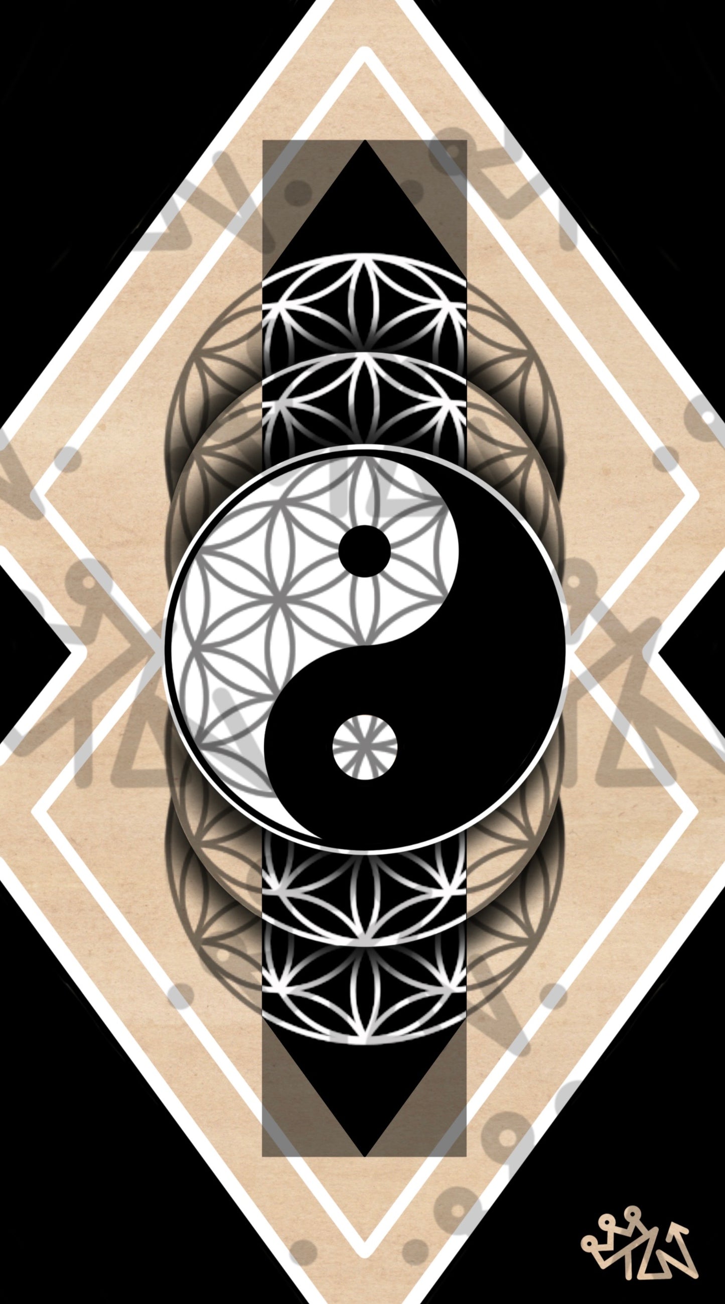 “Geo Yin Yang” Print