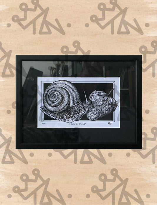 “Snail & Strawb” Framed Limited Edition Print