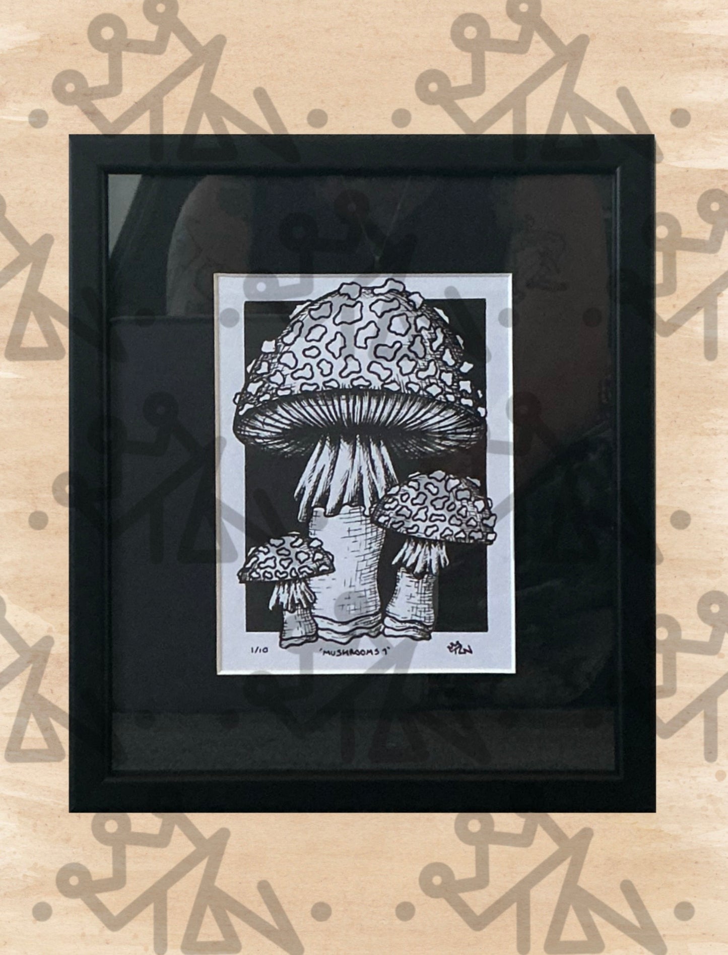 “Mushrooms 1” Framed Limited Edition Print