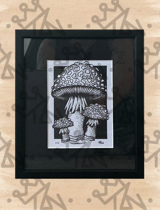 “Mushrooms 1” Framed Limited Edition Print