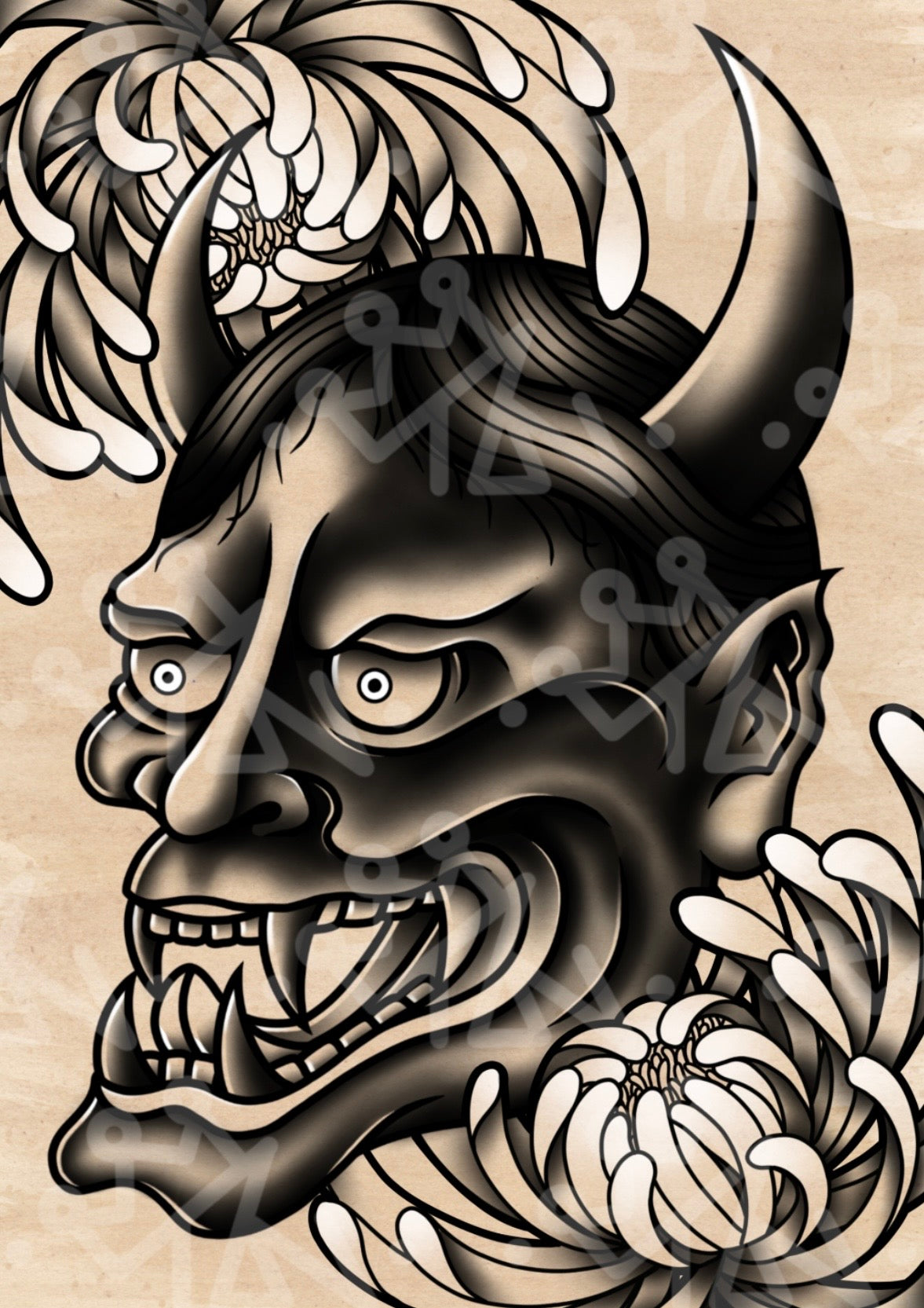 “Hannya 2” Framed Print