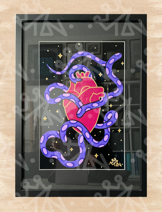 “Cosmic Embrace” Framed Print