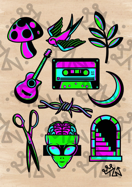 “Neon Flash” Print