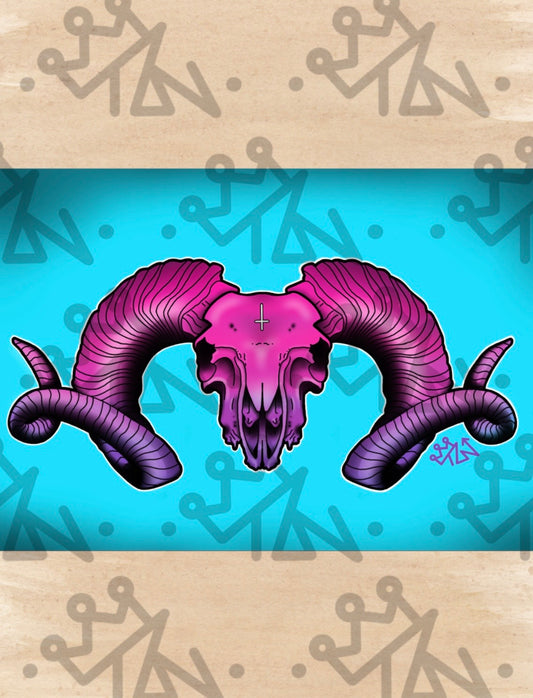 “Ram Skull” Print