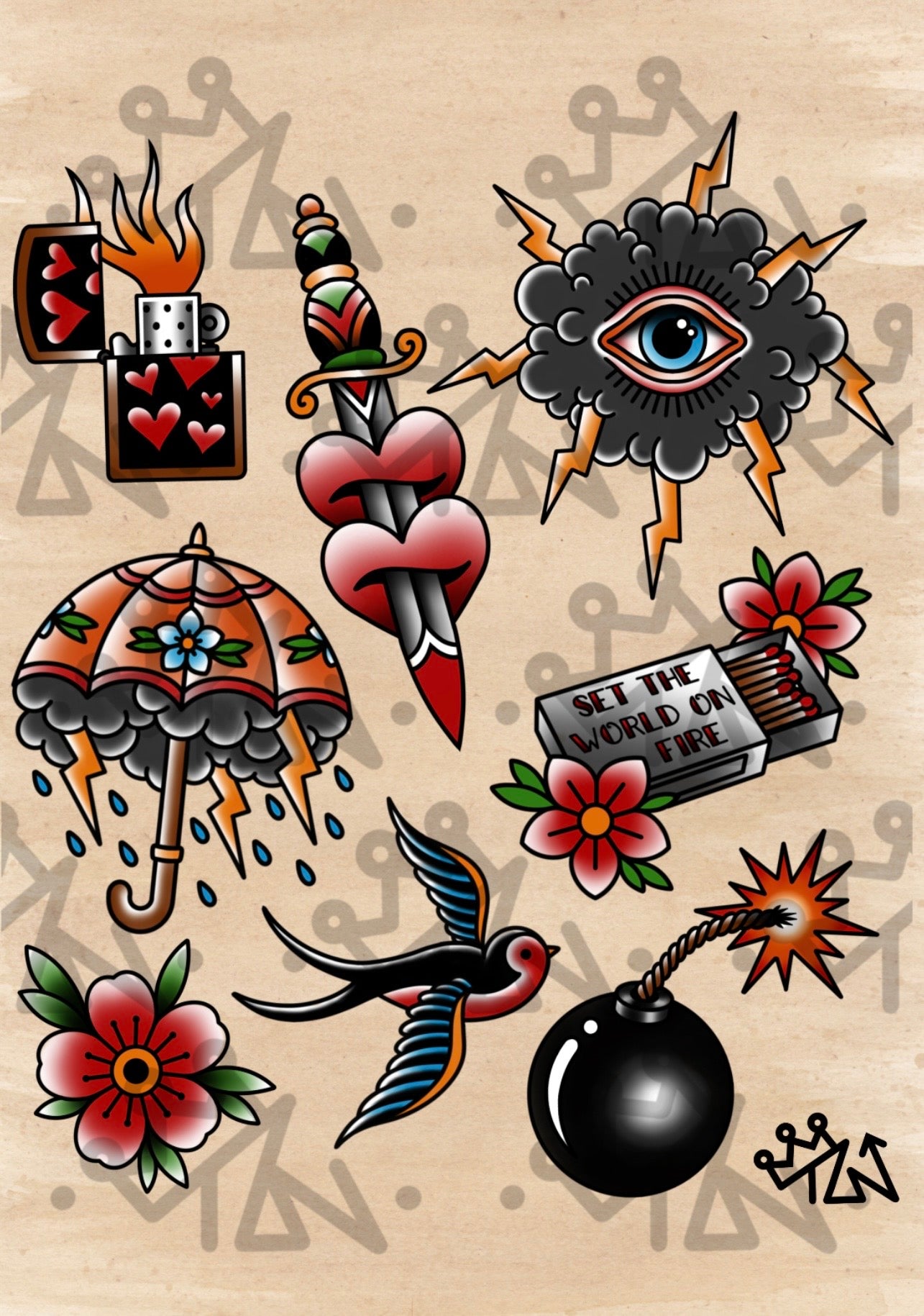“Trad Flash” Print